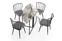 Hanah Home Mesa de Comedor Yaprak - 1203 en Pino Atlántico